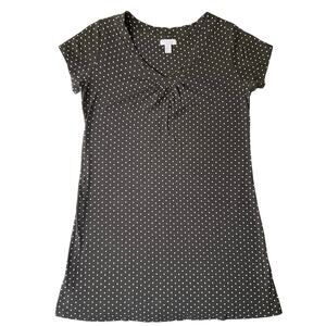 Charter Club Intimates Women Dress size M Short Sleeve V-neck Above Knee Black